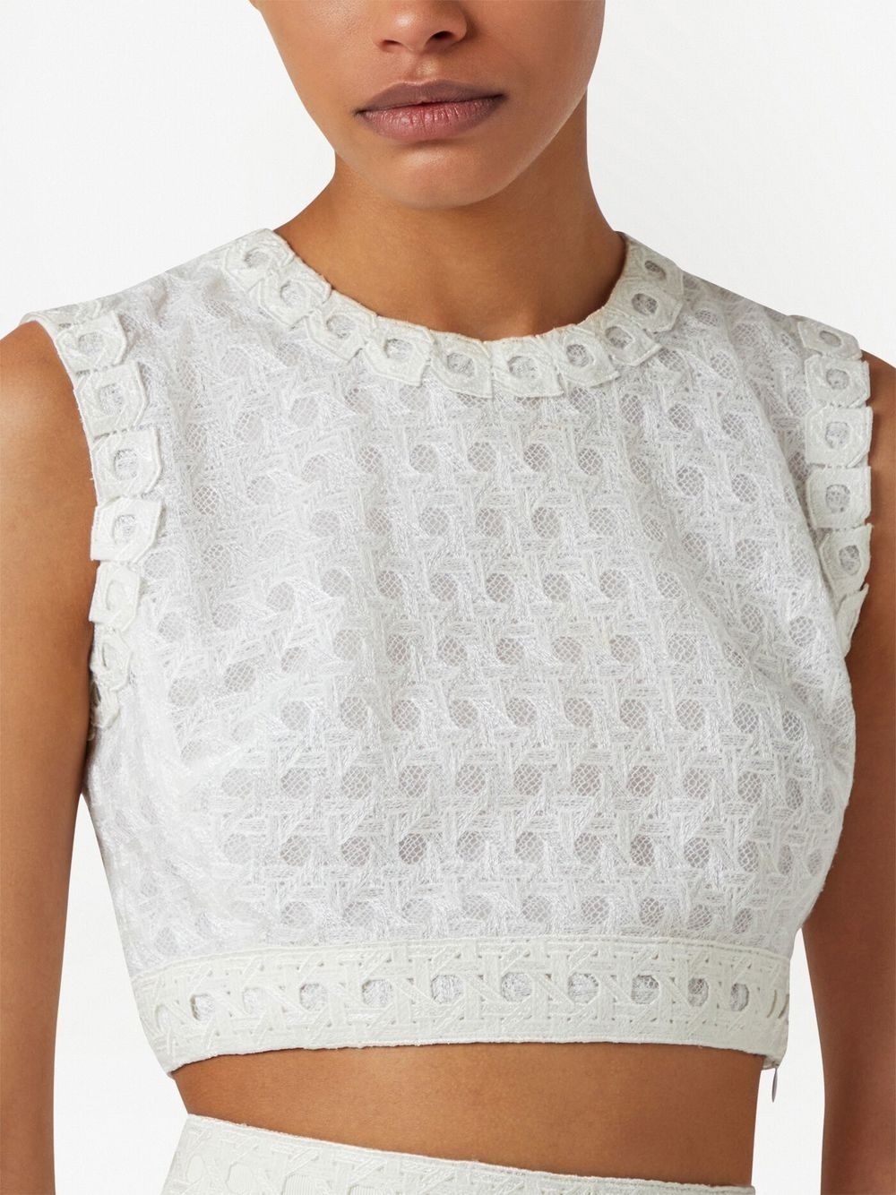 cropped knitted top - 5