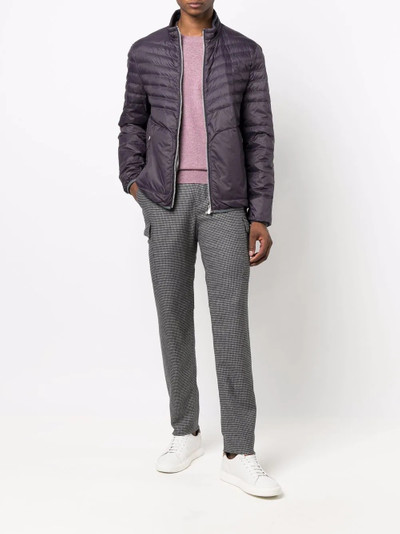 Brunello Cucinelli houndstooth-pattern tailored trousers outlook