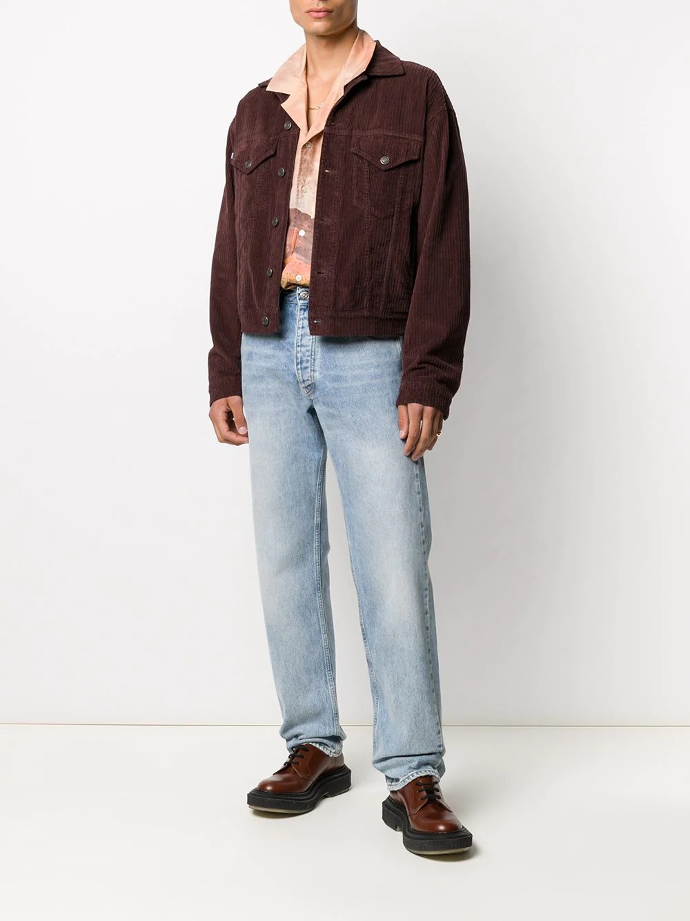 corduroy cropped jacket - 2