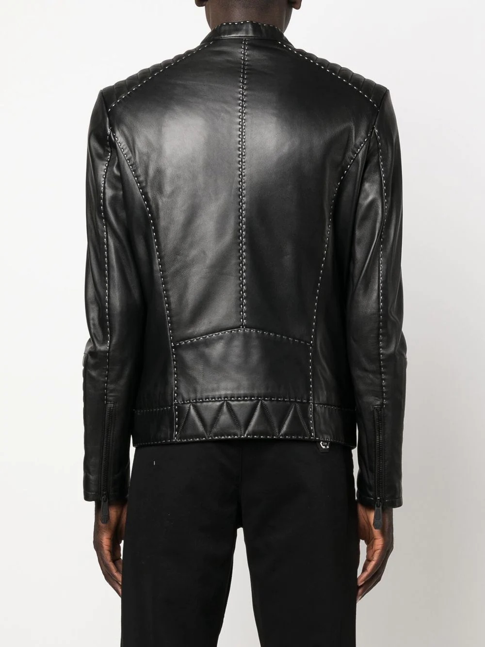 leather biker jacket - 4