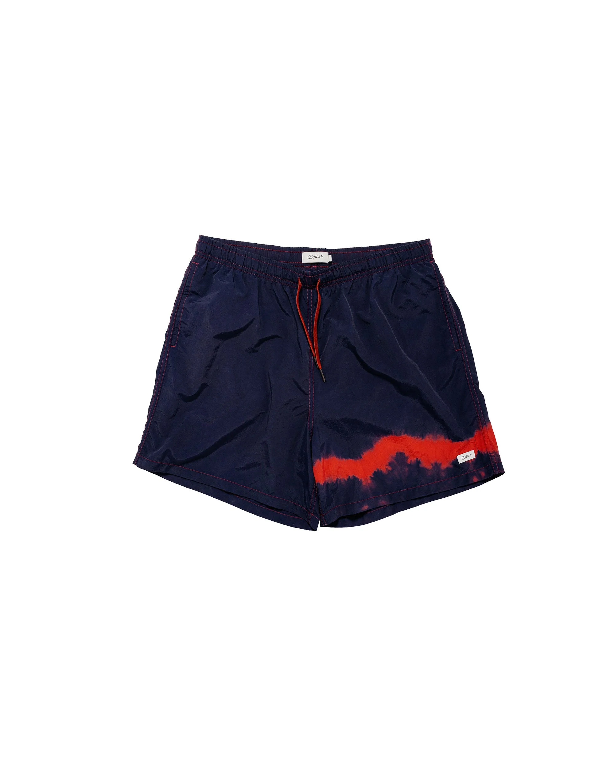 Caeterpillar Over Dyed Indigo Red Swim Trunk - 1