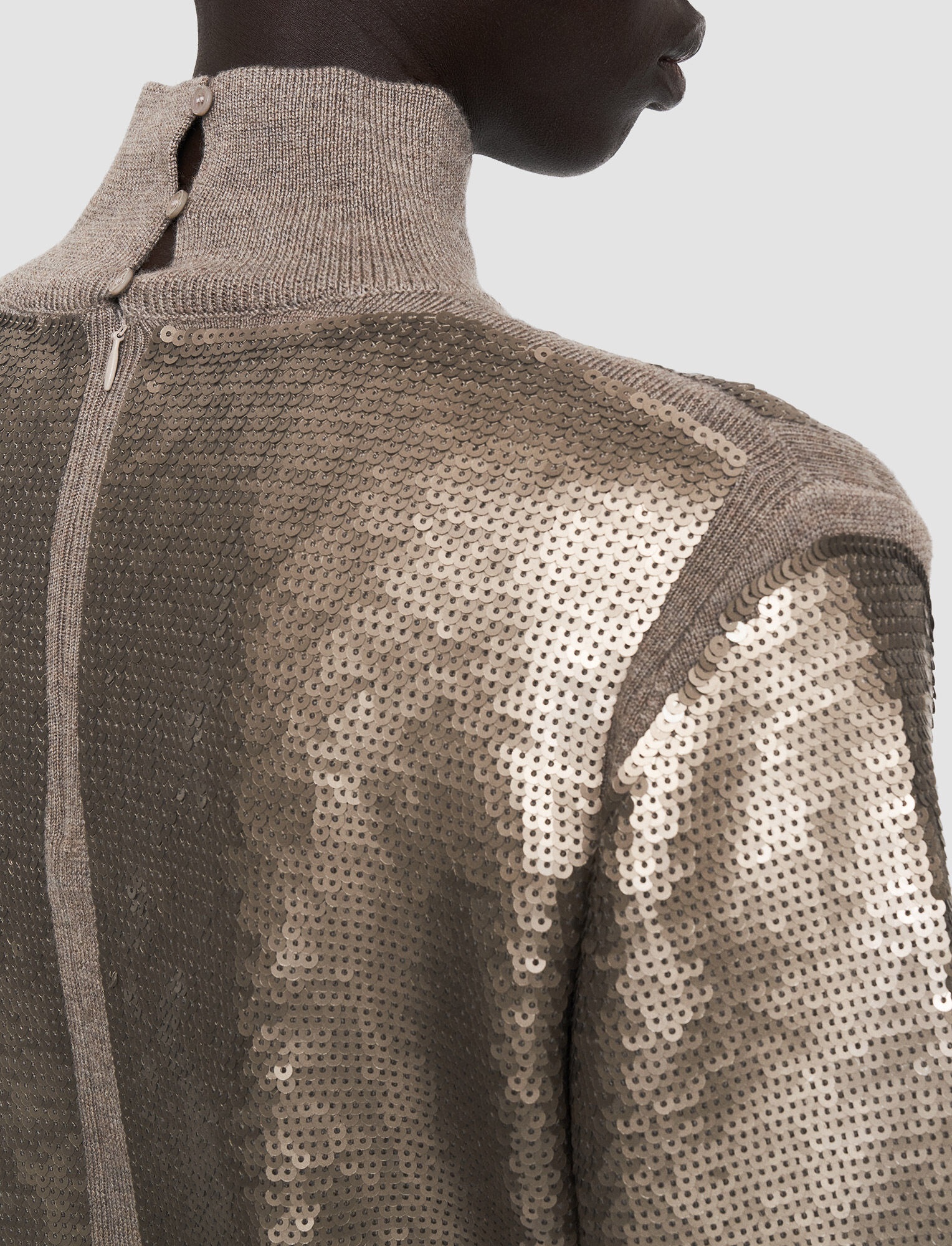 Sequins Knit High Neck Jumper - 5