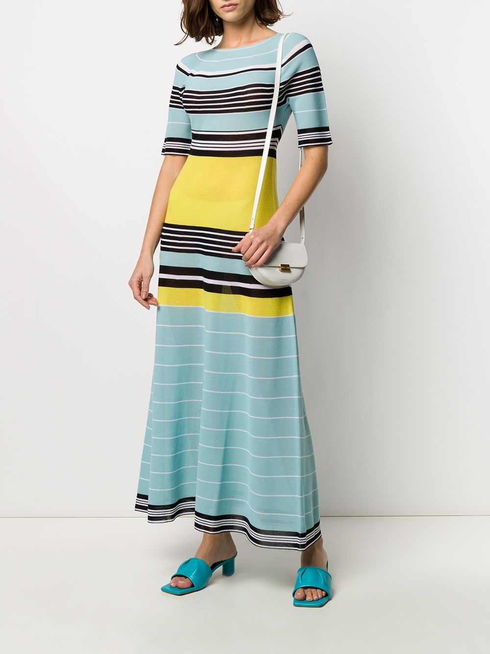 striped long knitted dress - 2