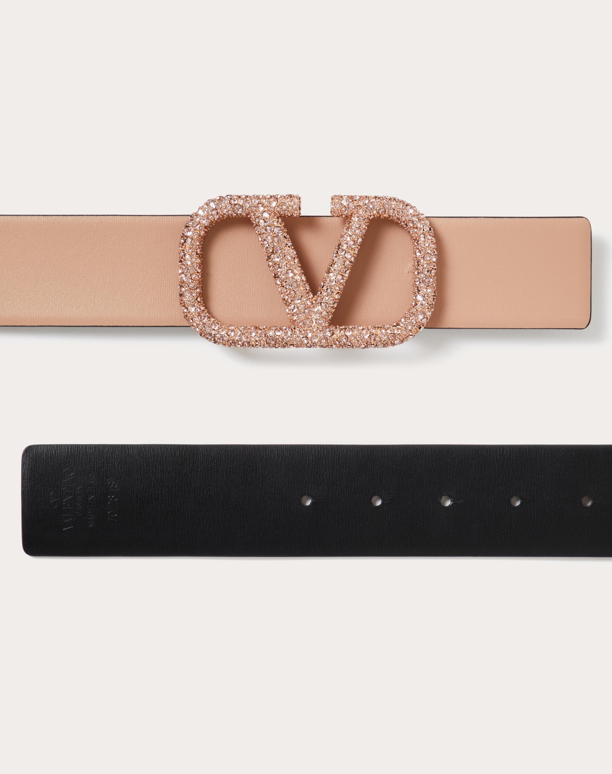 VLOGO SIGNATURE REVERSIBLE SHINY CALFSKIN BELT 40MM - 3