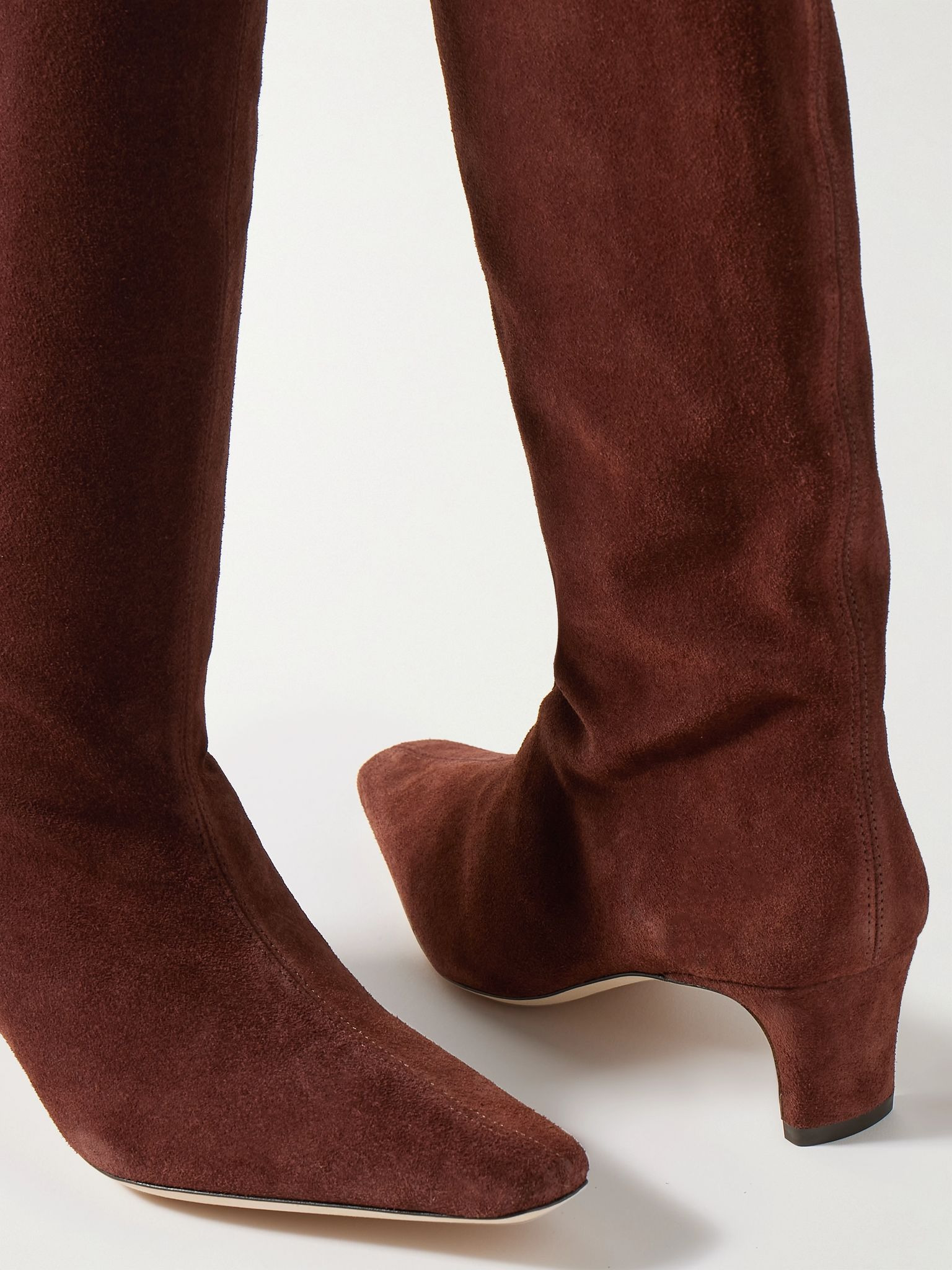 Wally suede knee boots Chocolate - 4