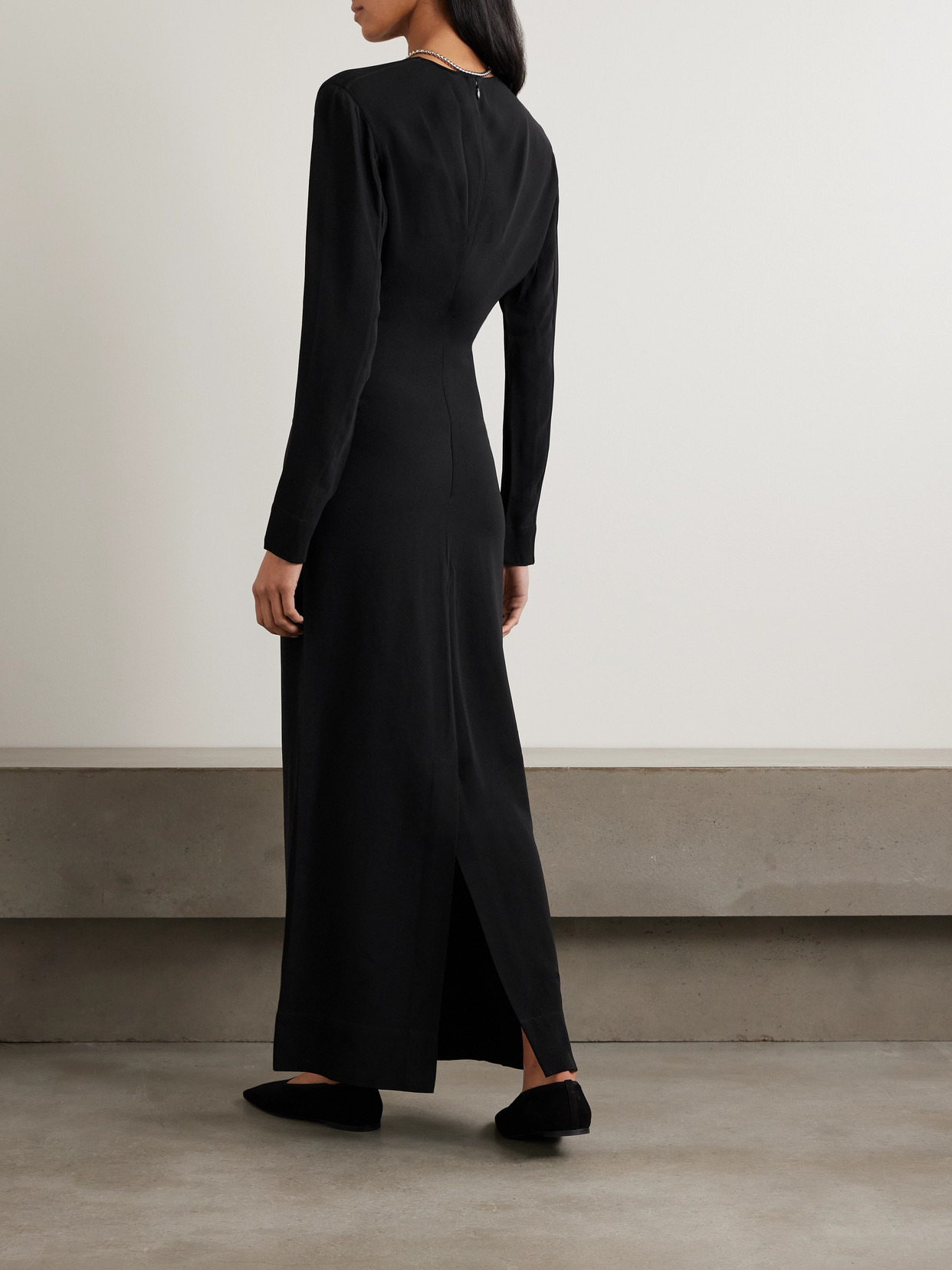 Garderob Gathered Crepe Maxi Dress - 3