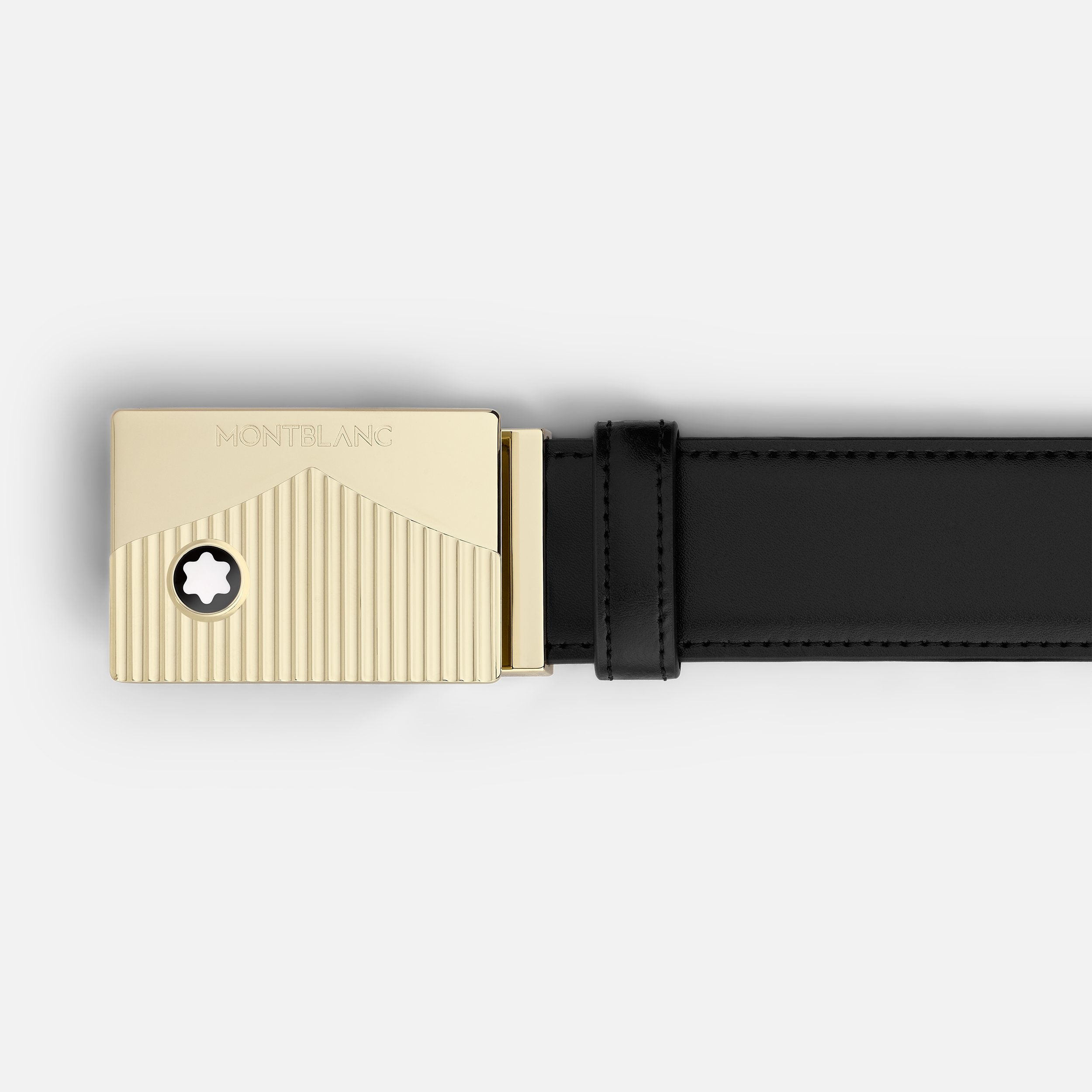 Black 35 mm leather belt - 3