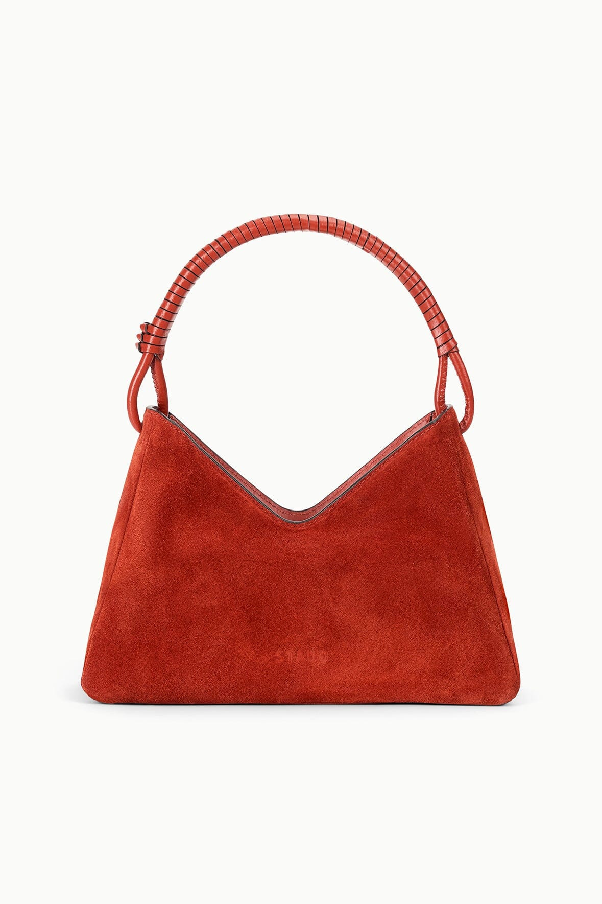 STAUD VALERIE SHOULDER BAG AUBURN SUEDE - 3