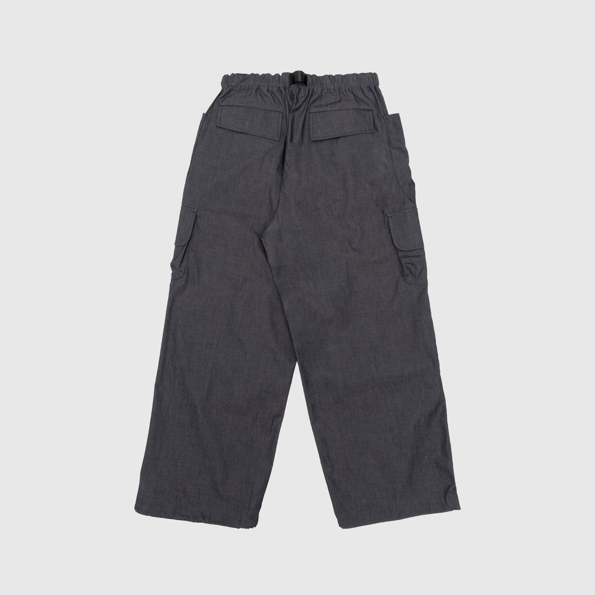 COTTON DENIM CARGO PANTS - 5