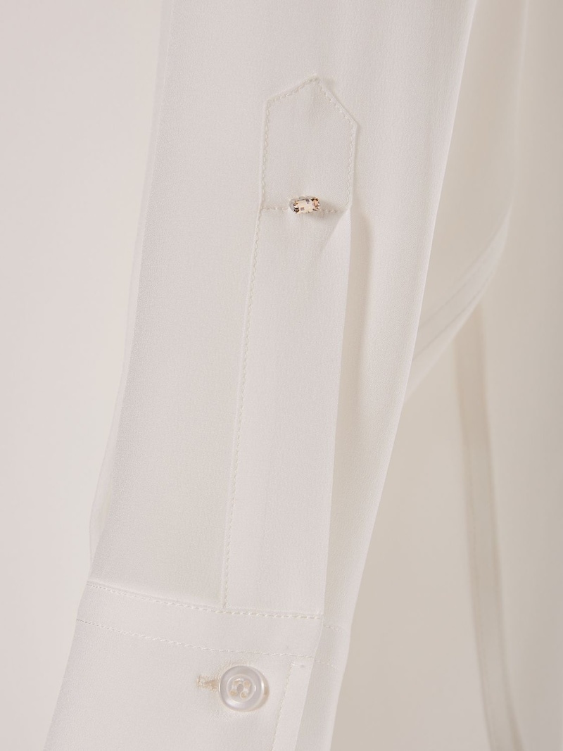 Rovigo silk crepe long sleeve shirt - 4