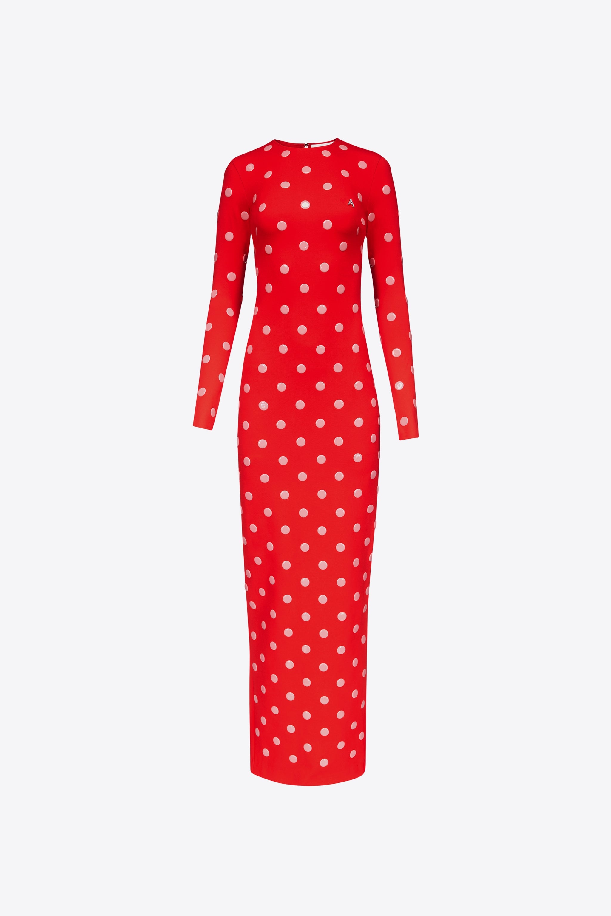 POLKA DOT LONG SLEEVE GOWN - 1