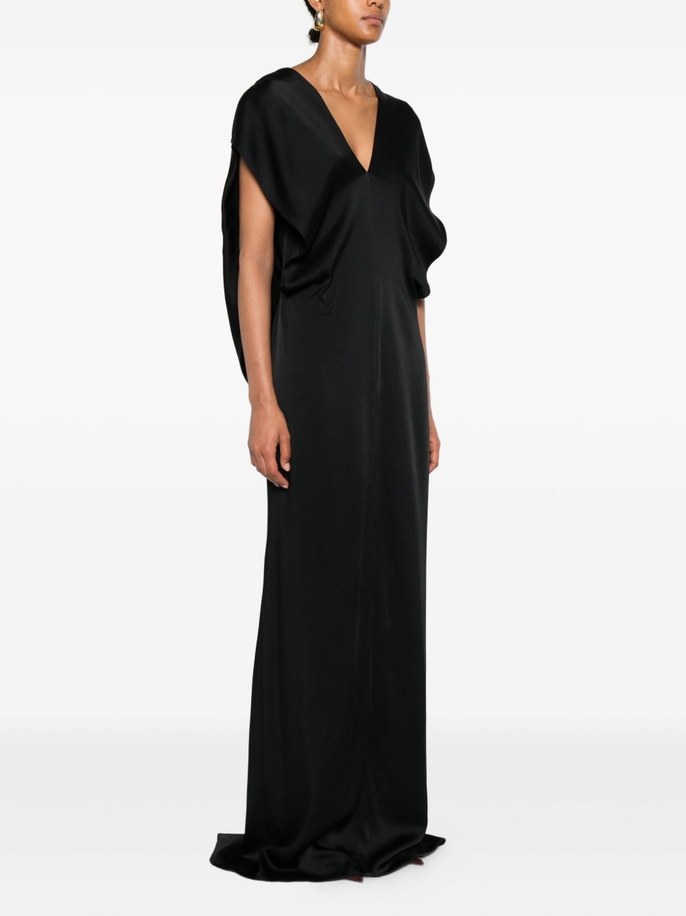 v-neck cut-out dress - 3