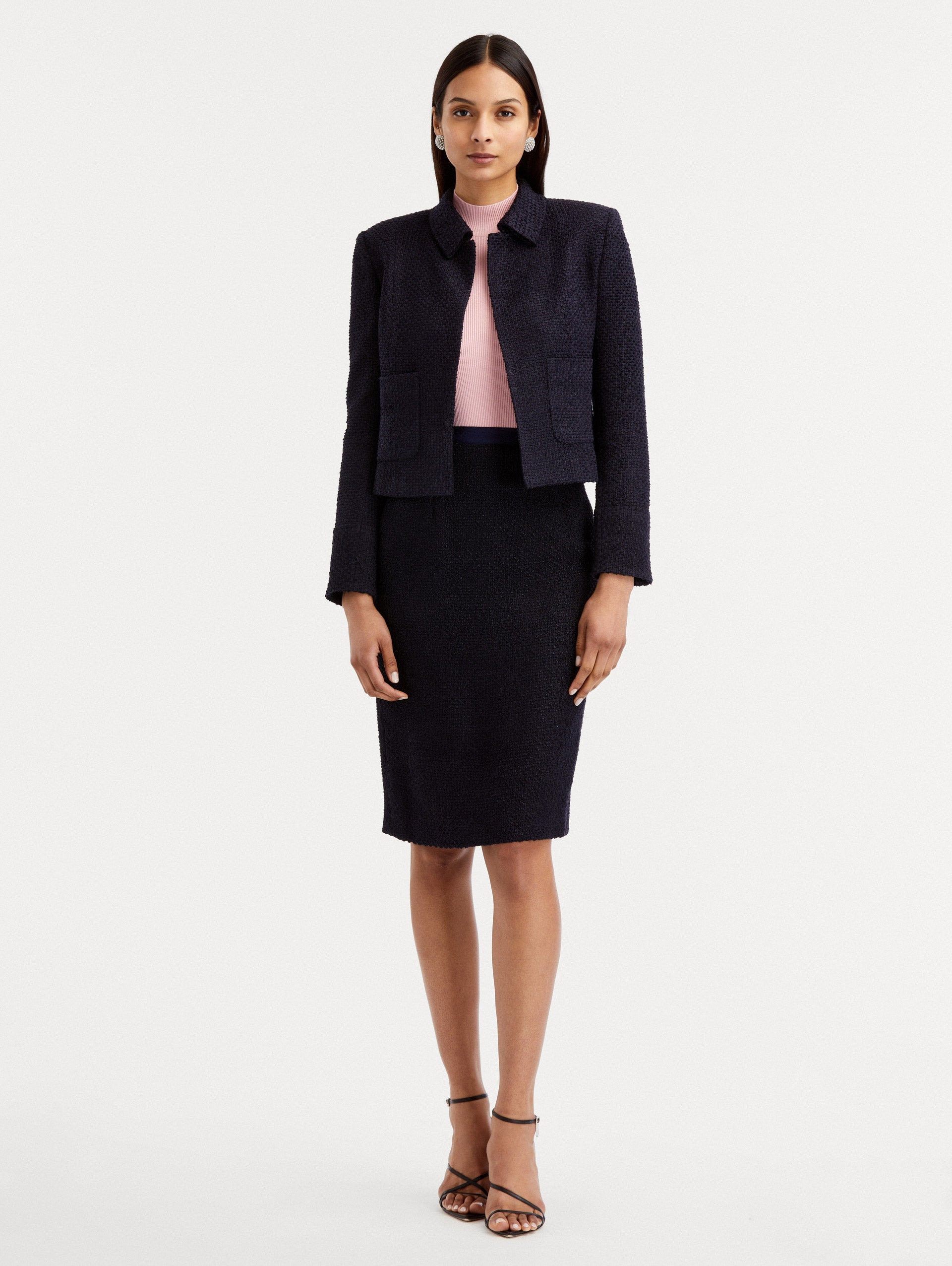 BOUCLE TWEED PENCIL SKIRT - 5