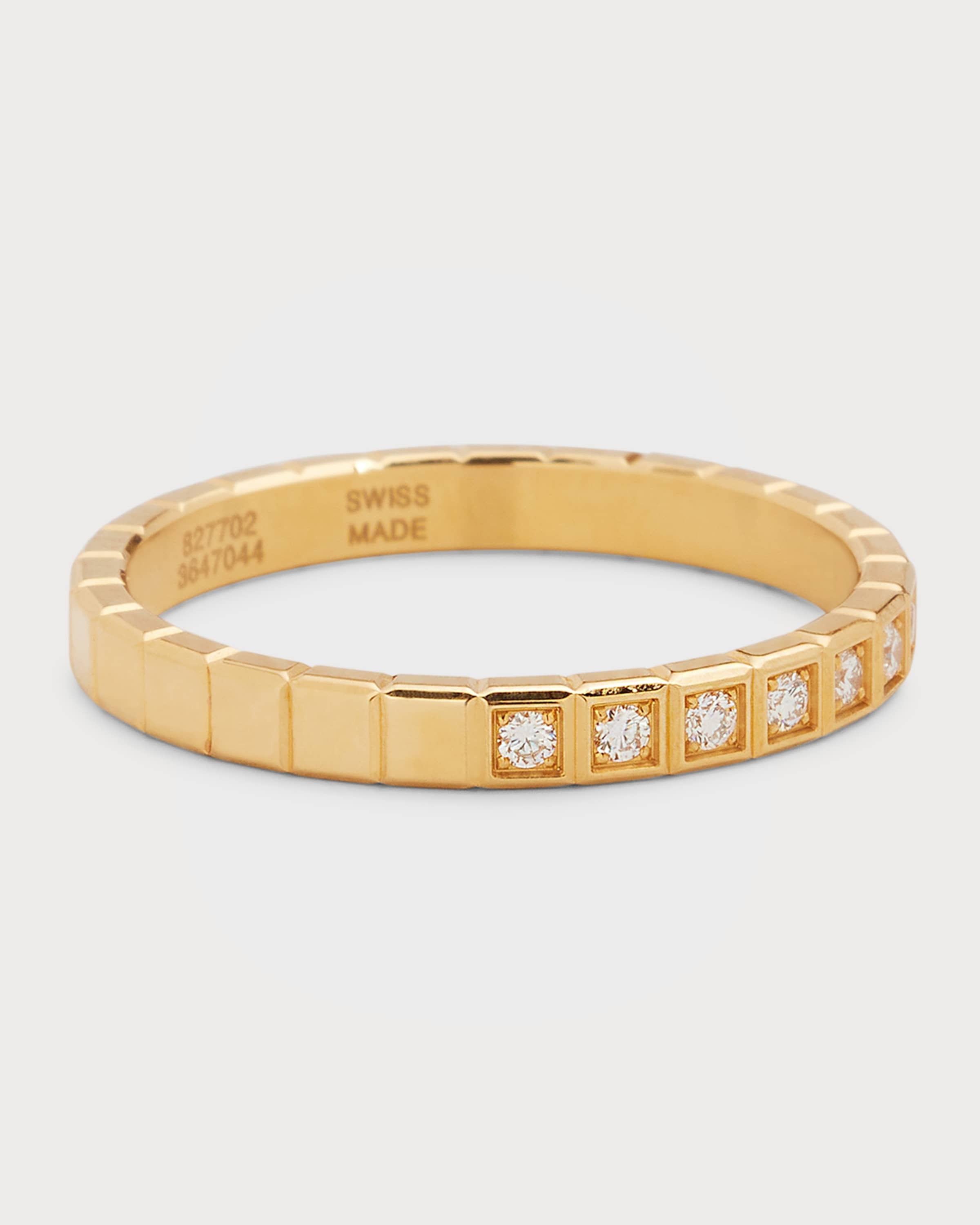 Ice Cube Mini Diamond Ring in 18K Yellow Gold, Size 53 - 3