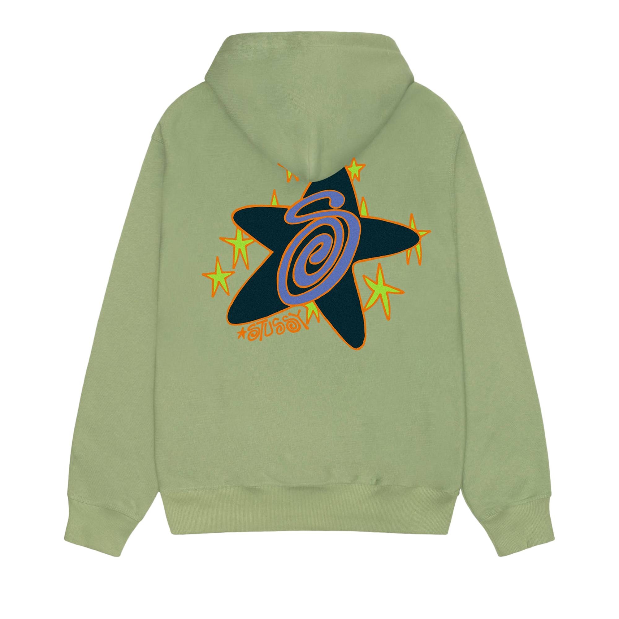 ★23AW★STUSSY GALAXY HOODIE Stüssy Stussy Galaxy Hoodie 'Moss' | REVERSIBLE