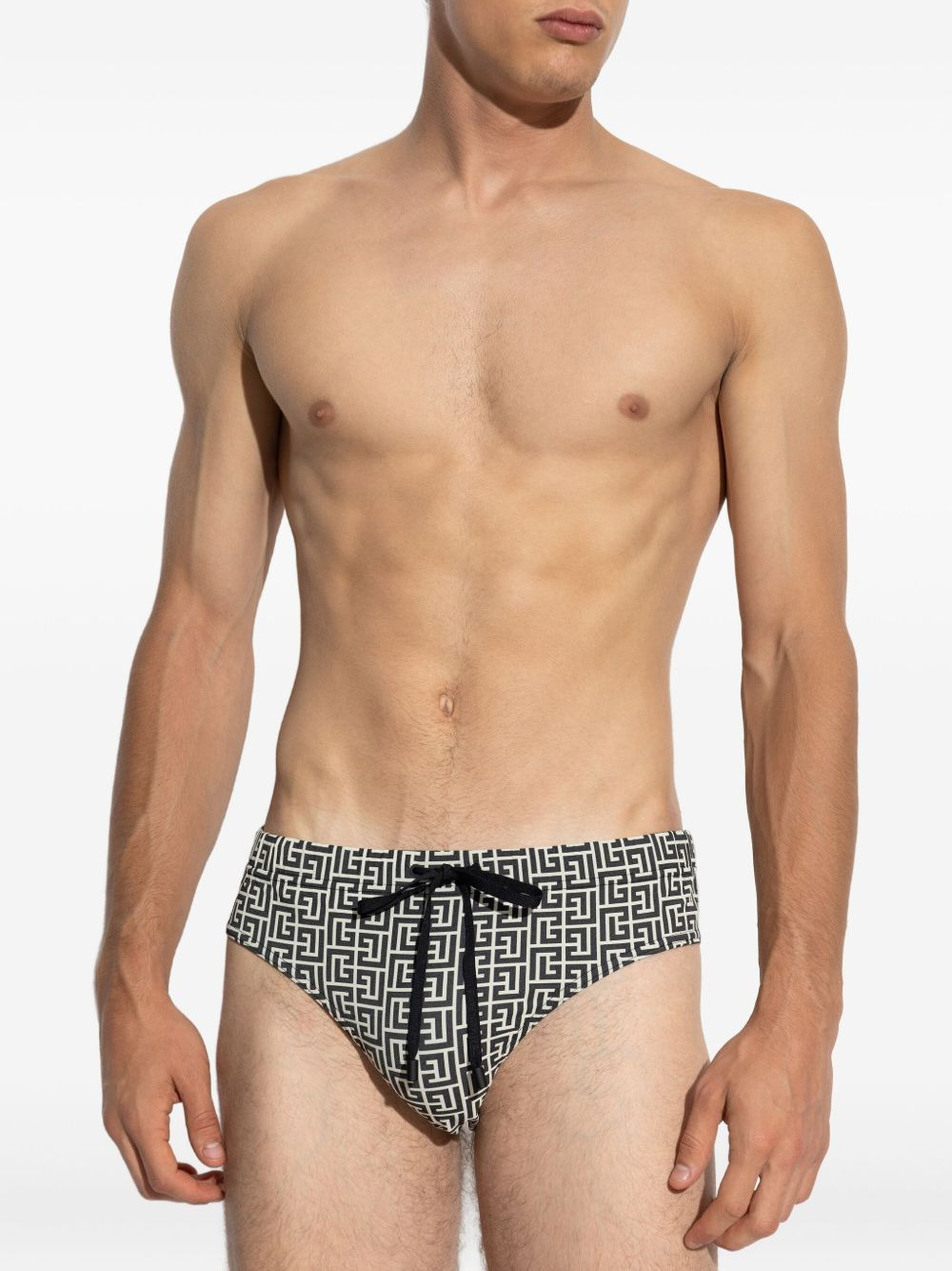 geometric-pattern swim briefs - 3