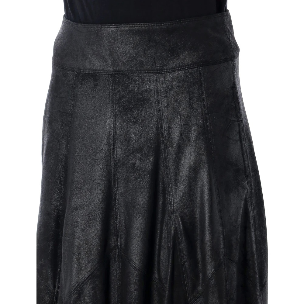 Isabel Marant BLACK FAUX LEATHER SKIRT GENEVI | miinto