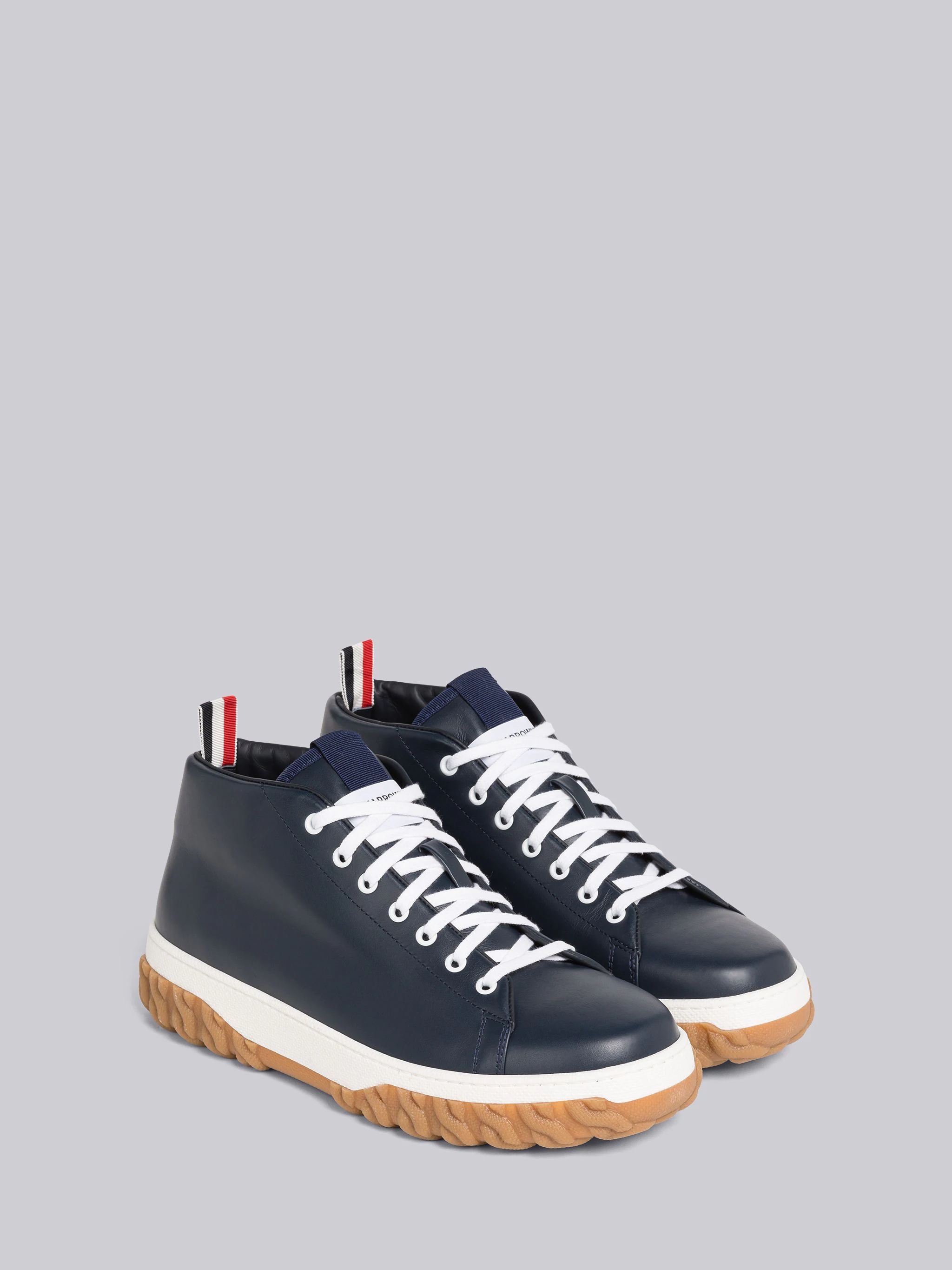 Cable Knit Sole Mid Top Court Sneaker - 3