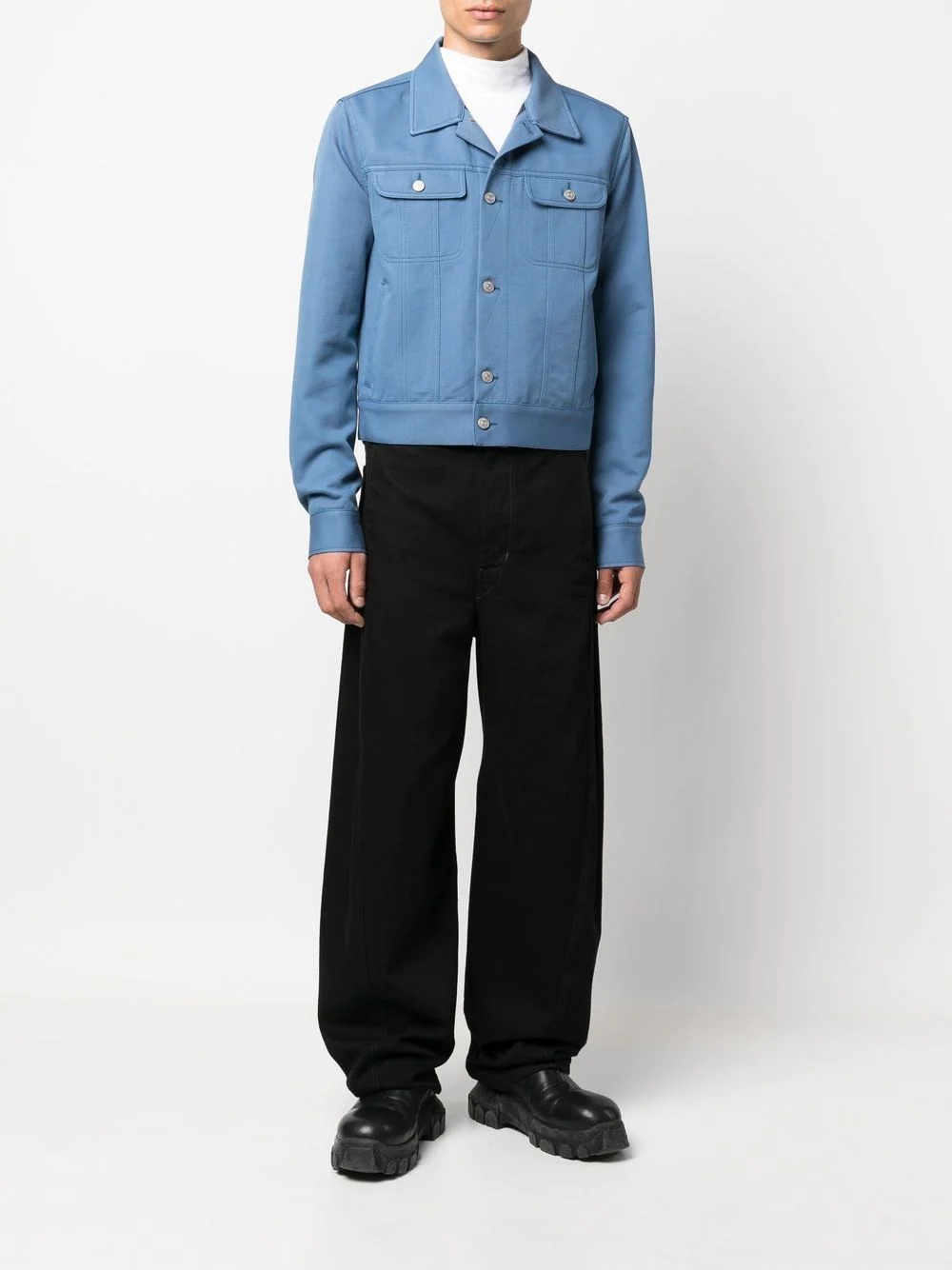 button-down fitted jacket - 2