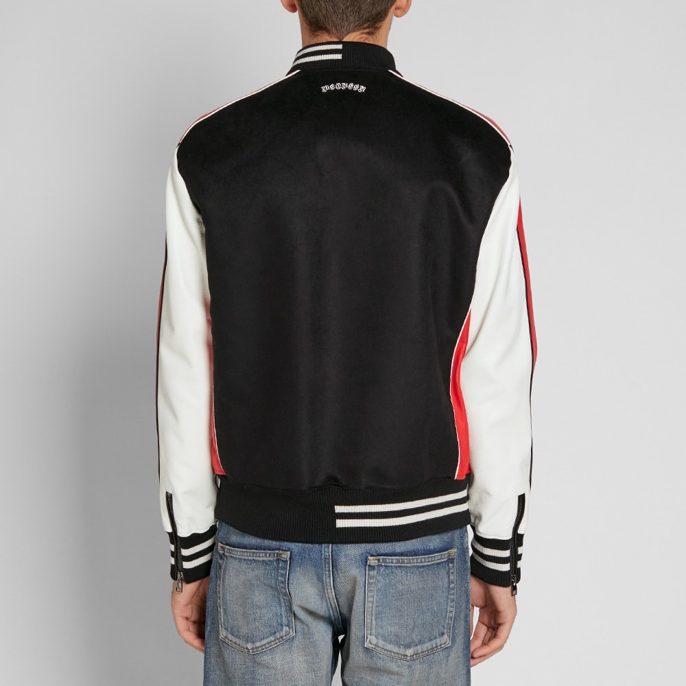 Alexander McQueen Leather Sleeve Varsity Jacket - 8