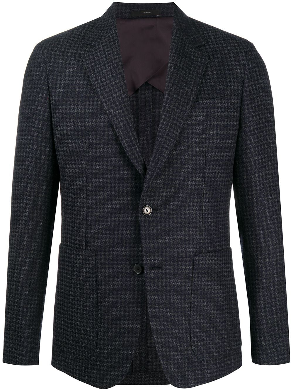 houndstooth single-breasted jacket - 1