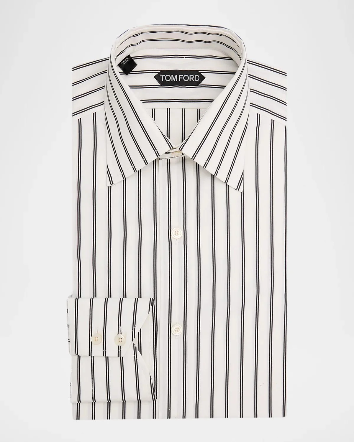 Men's Striped Cotton Dress Shirt - 1