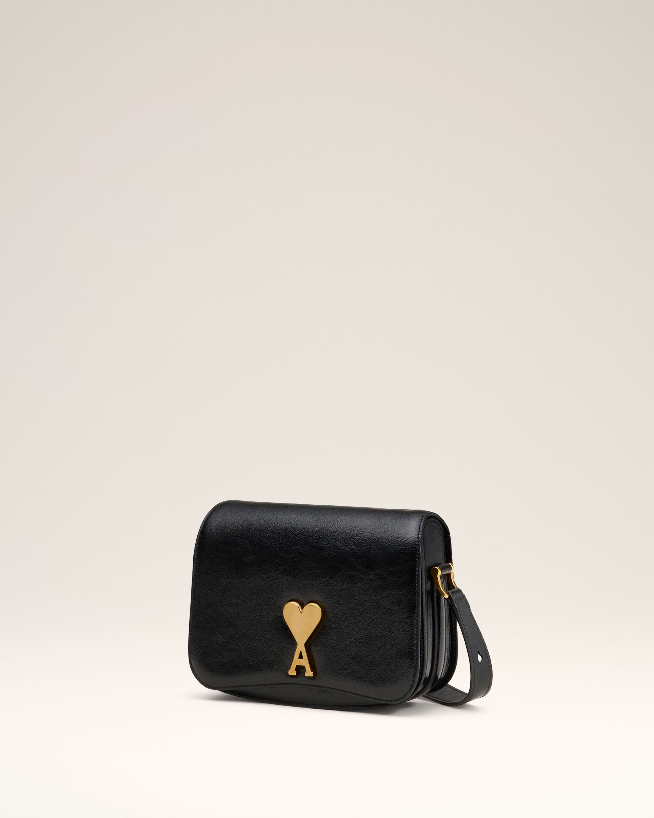 AMI Paris BLACK LEATHER PARIS PARIS BAG | REVERSIBLE