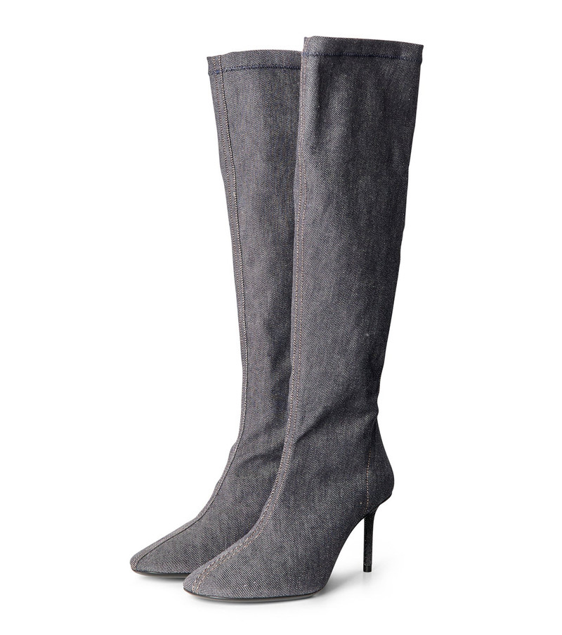 courrèges Nude Denim 75 Boots outlook