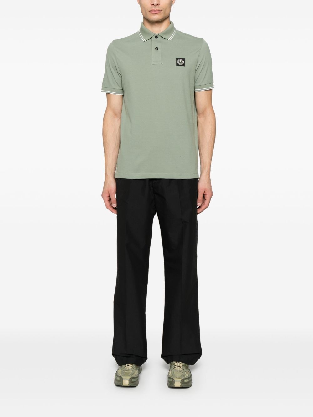Compass-motif polo shirt - 2