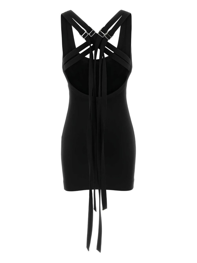 THE ATTICO crossover-strap jersey dress outlook
