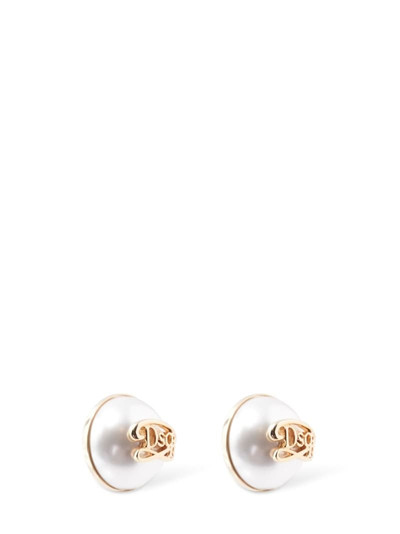 DSQUARED2 Dsq2 faux pearl clip-on earrings outlook