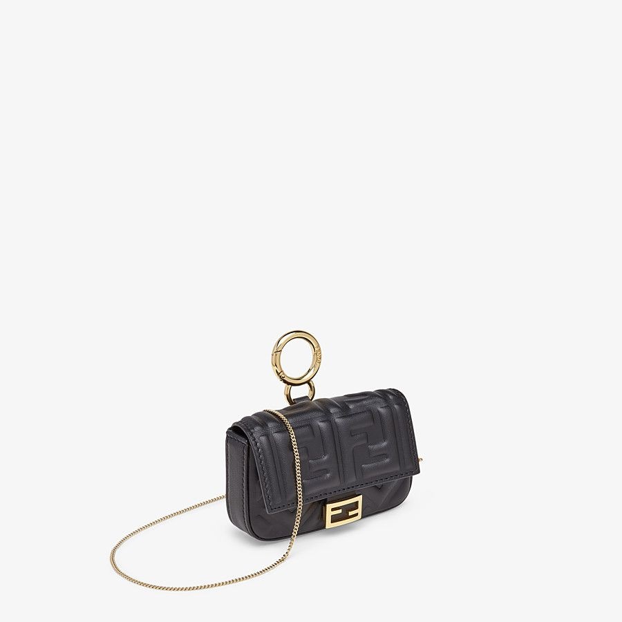 Black nappa leather charm - 2