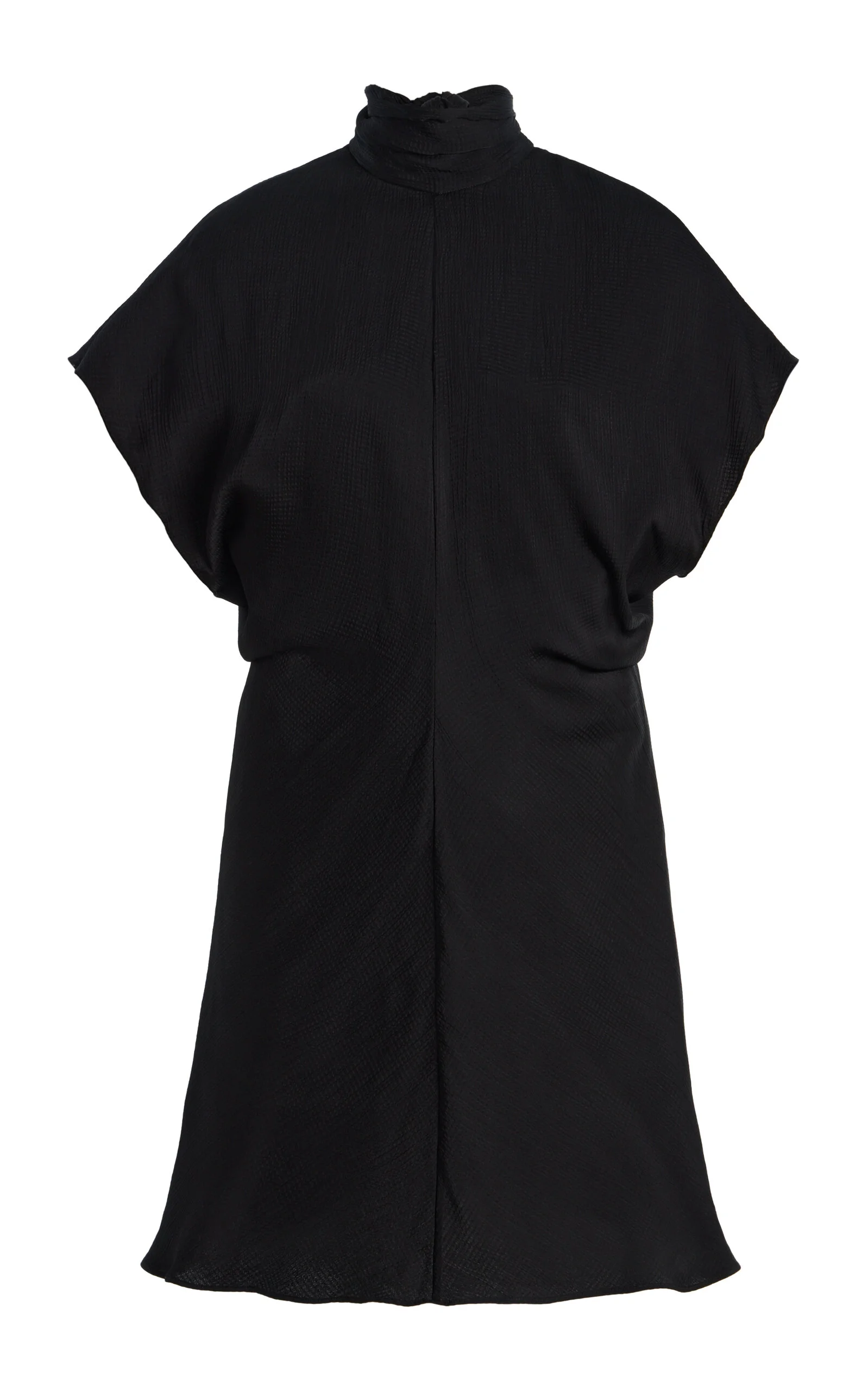 Ardea Tie-Neck Satin Mini Dress black - 1