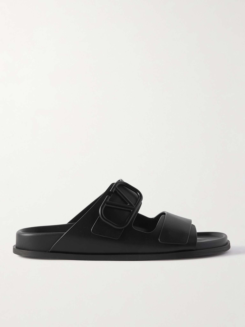 Smooth Leather Slides 1