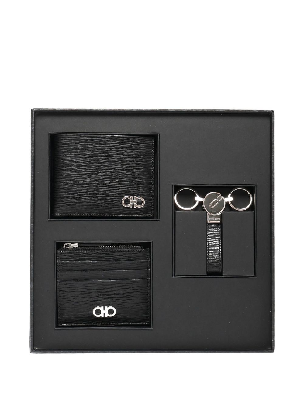 Gancini-logo leather wallet (set of three) - 5
