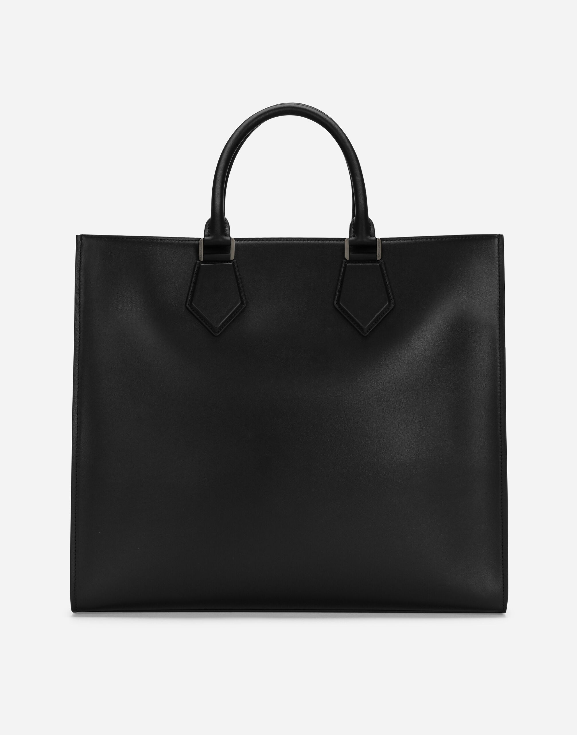 Large calfskin shopper with logo - 4