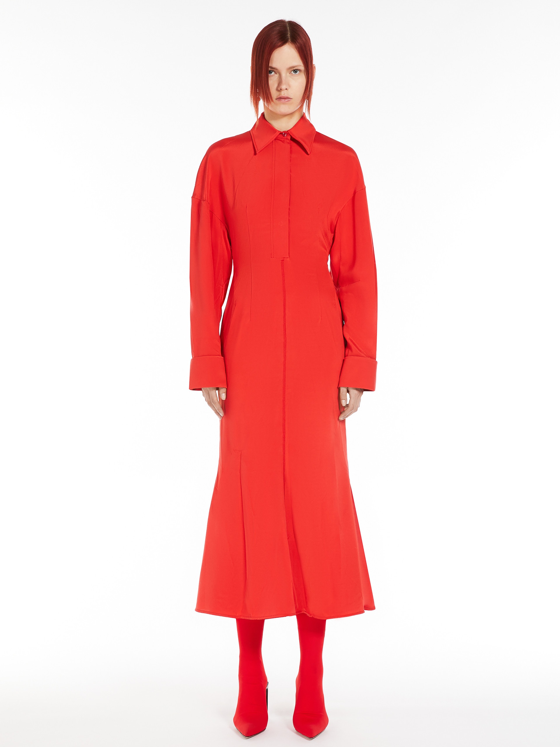 OLTRE Long mermaid shirt dress - 3