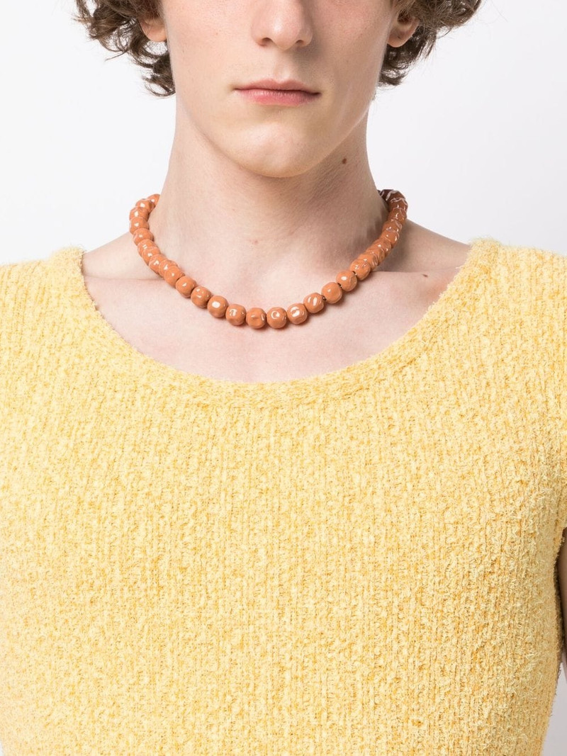 Jil Sander enamel beaded necklace outlook