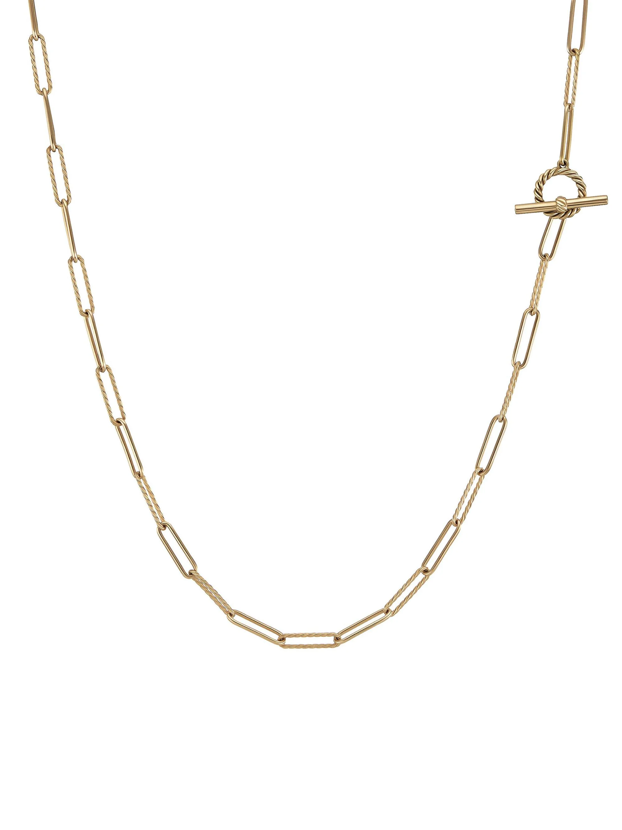Women's DY Madison Elongated Chain Necklace In 18K Yellow Gold - Gold - 1