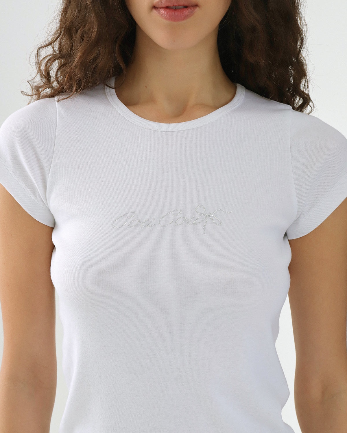 The Crystal Baby Tee White - 5