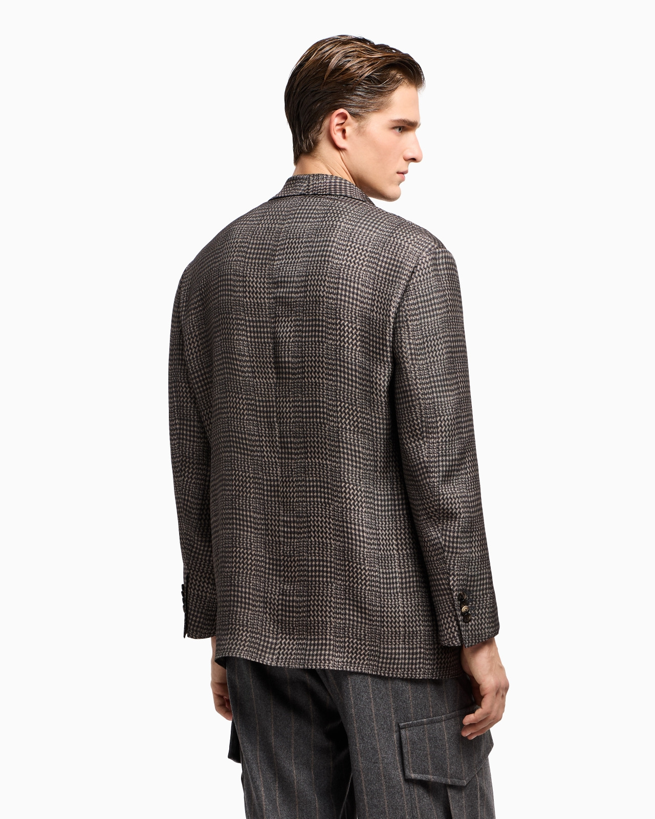 HERITAGE LINE DOUBLE-BREASTED JACKET IN PRINTED VISCOSE - 3