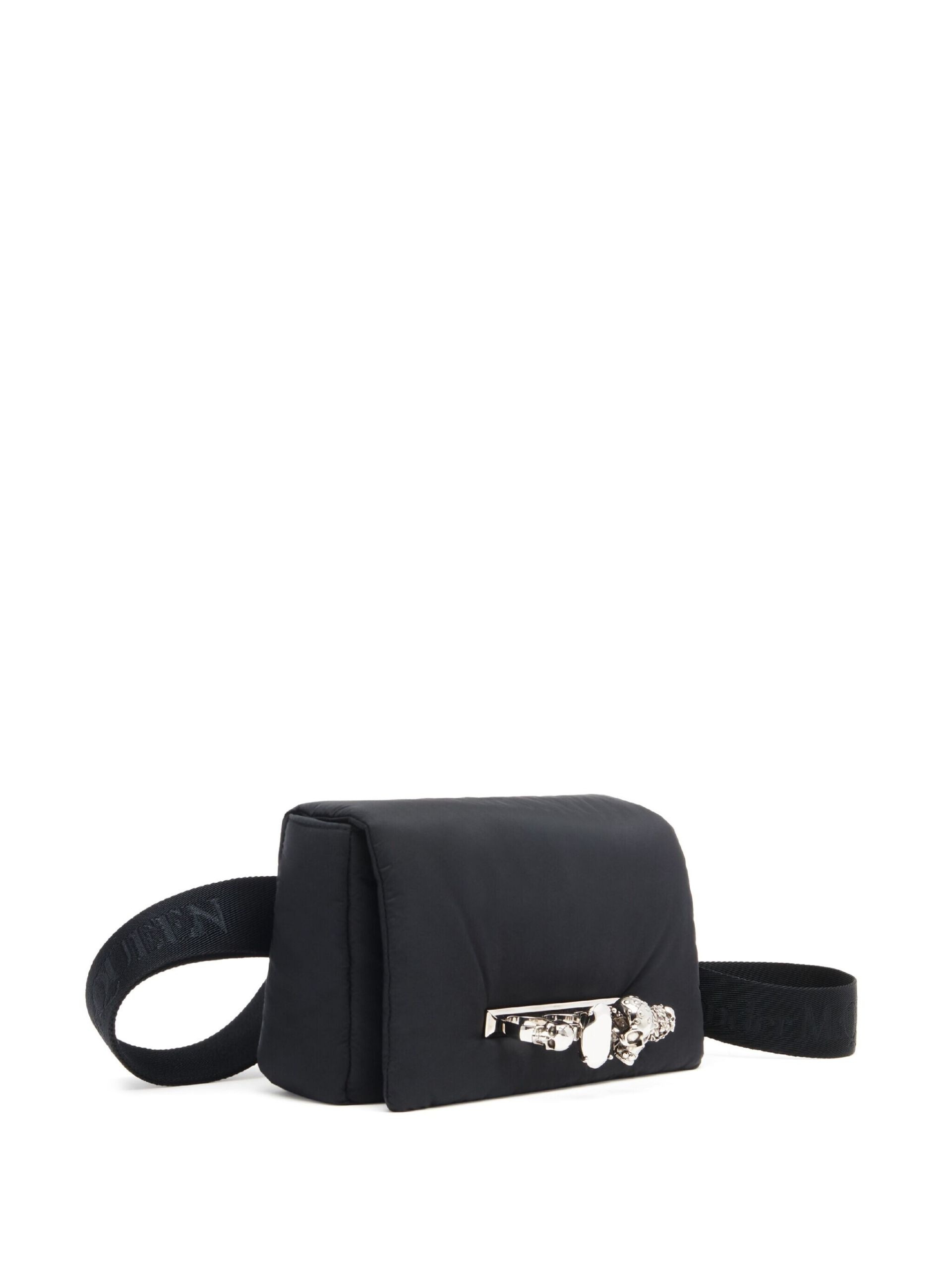 ショルダーバッグ ALEXANDER MCQUEEN BLACK NYLON THE PUFFY KNUCKLE BELT BAG Alexander McQueen Black The Puffy Knuckle Belt Bag