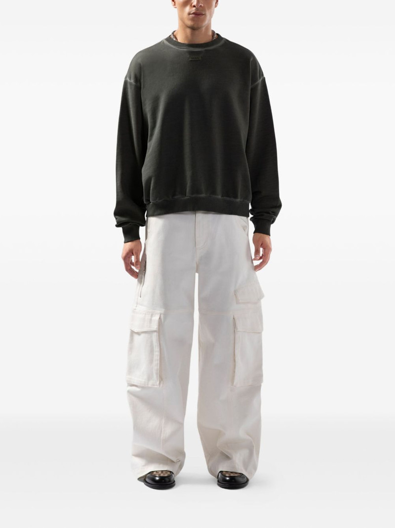 GCDS logo-patch crew-neck sweater outlook