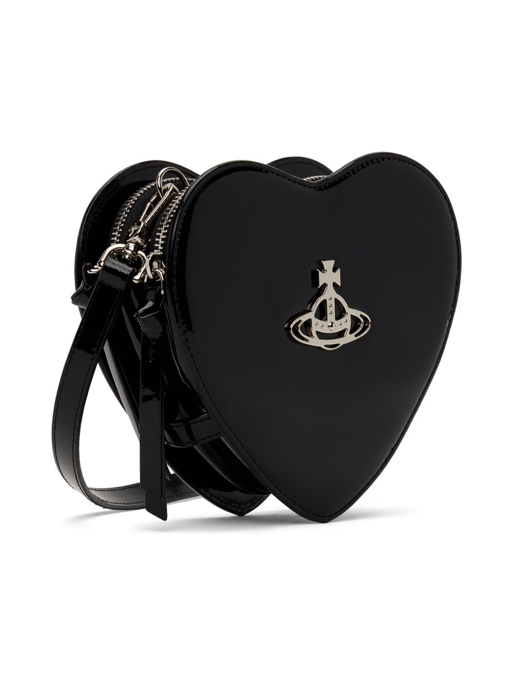 Black Louise Heart Crossbody Bag - 2