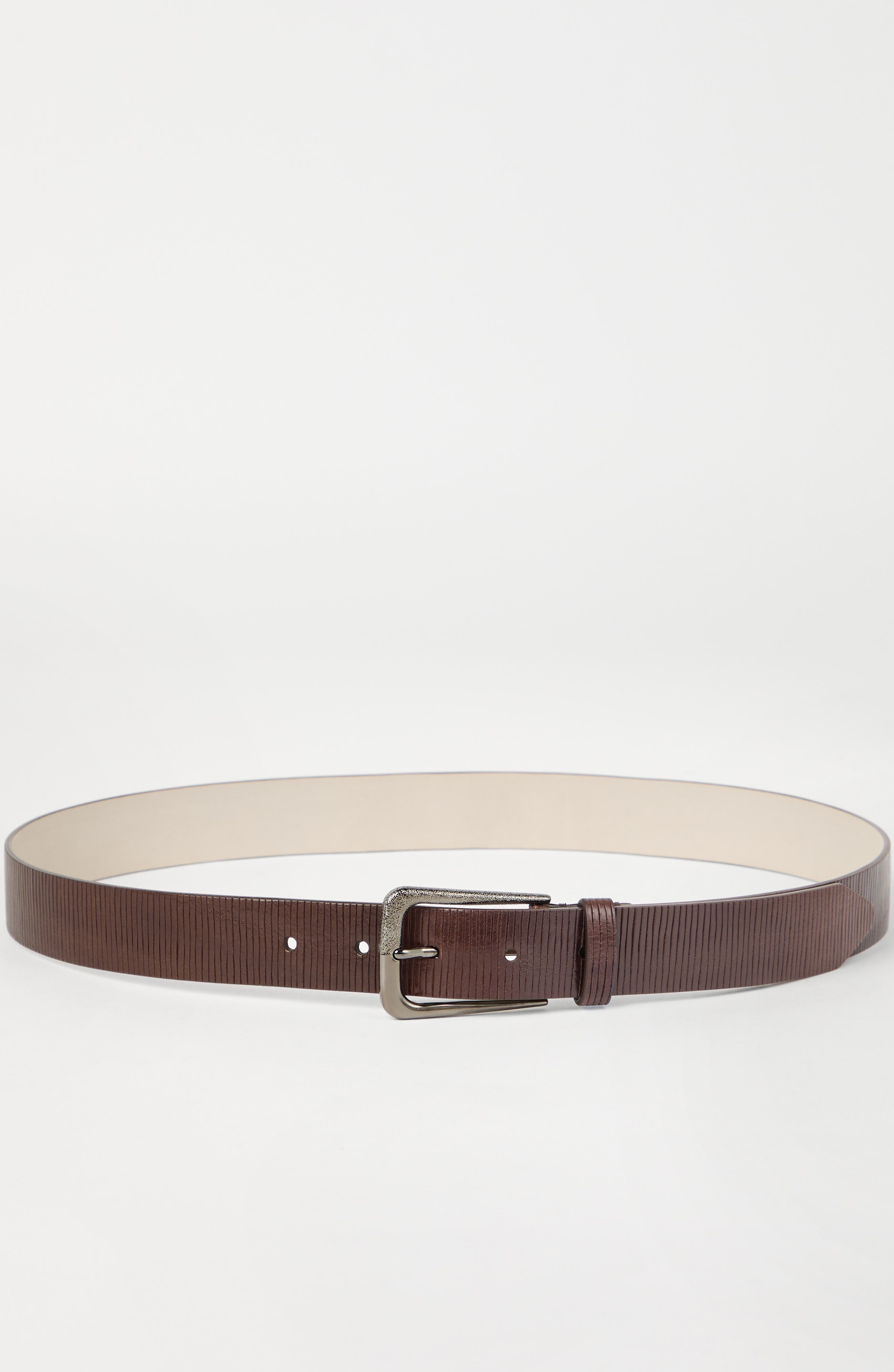 Brunello Cucinelli Carved leather belt in Cocoa at Nordstrom - 2