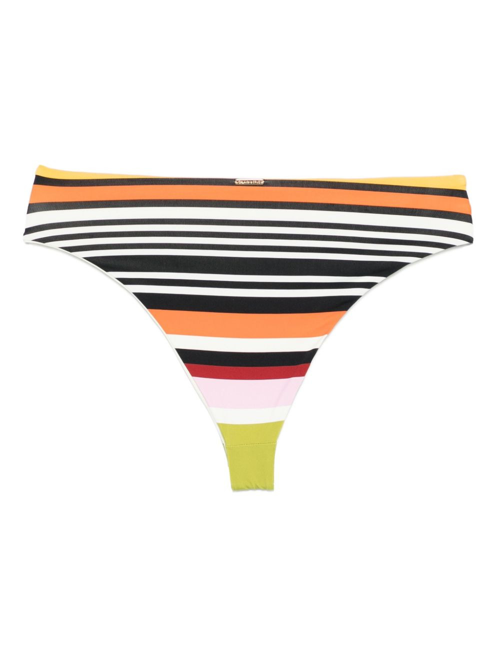 stripped-pattern bikini bottom - 2