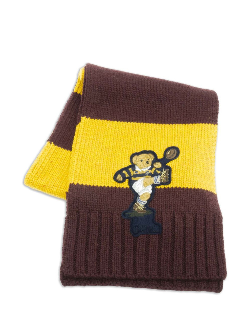 Rugby Polo Bear colourblock scarf 1