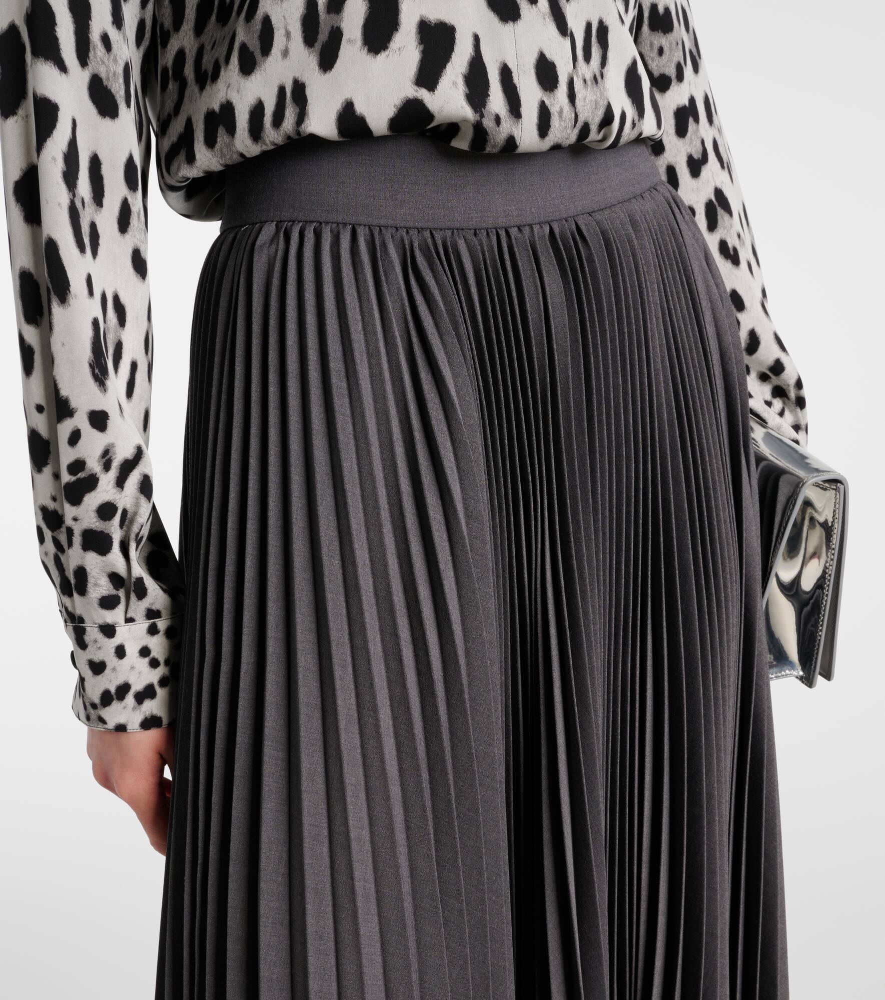 Plissé midi skirt - 4
