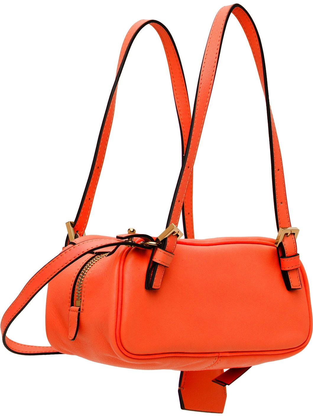 Orange Versace Tag Bowling Mini Bag - 3