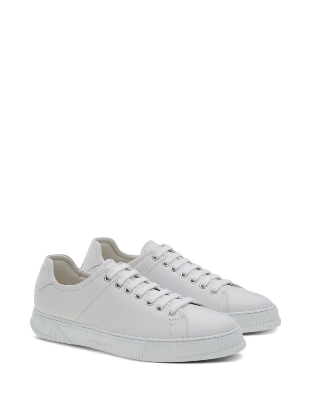 lace-up leather sneakers - 2